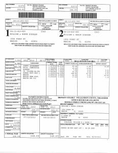 Exhibit Z Tax-Bills Tax Record Cards Williamson County-illinois Il Property Tax Fraud 0319