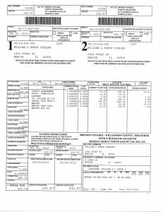 Exhibit Z Tax-Bills Tax Record Cards Williamson County-illinois Il Property Tax Fraud 0320