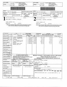 Exhibit Z Tax-Bills Tax Record Cards Williamson County-illinois Il Property Tax Fraud 0323