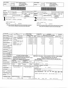 Exhibit Z Tax-Bills Tax Record Cards Williamson County-illinois Il Property Tax Fraud 0324